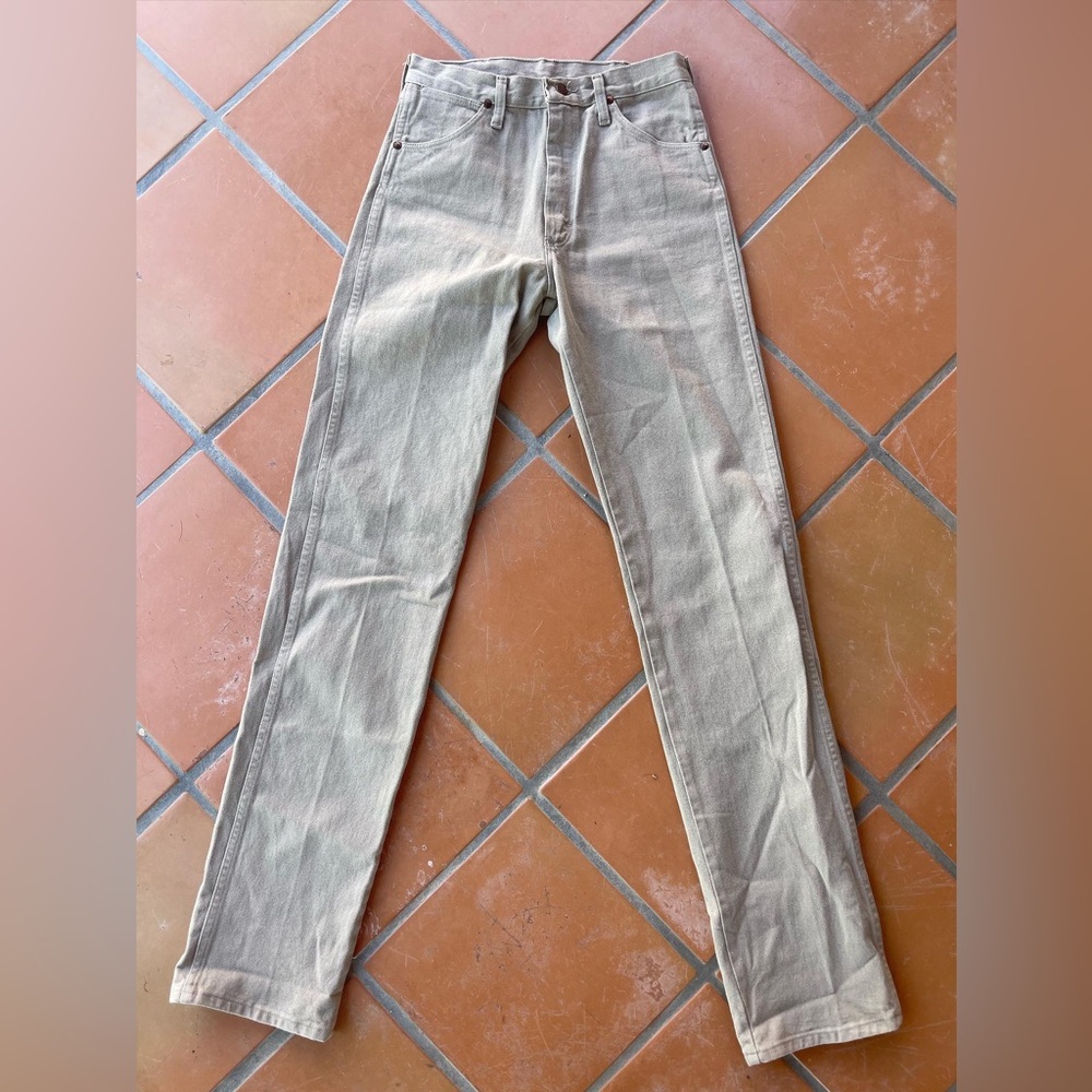 Vintage Tan Cowboy Cut Wranglers, Tag Size 29x38.